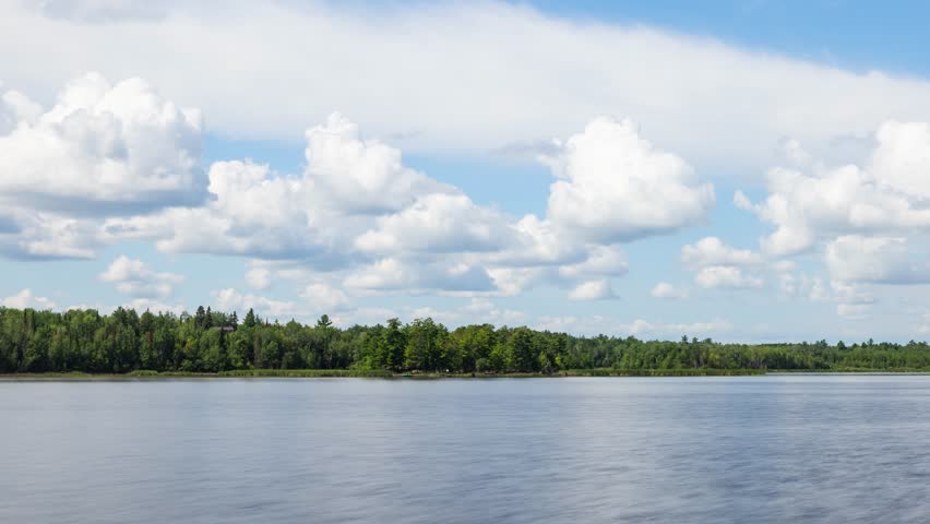 Time lapse of the clouds above Rainy Lake of Voyageurs National Park in northern Minnesota.