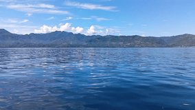 The sea on Karampuang Island, Mamuju, West Sulawesi, Indonesia_slow motion