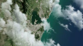 Zooming on Rio de Janeiro, Brazil. Earth zoom in from outer space to city. The animation continues by zoom out through clouds and atmosphere into space. View of the Earth at night. Images from NASA. 4 - Powered by Shutterstock - Get 15% off with code: PIKWIZARD15