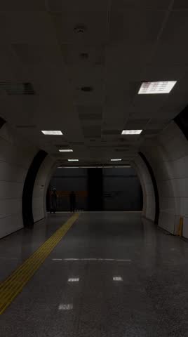 Metro Station in Istanbul. Turkey. Waiting for the train