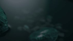 Drops of water falling from a leaf onto the surface of the water. Hidden Beauty of Nature. - Powered by Shutterstock - Get 15% off with code: PIKWIZARD15