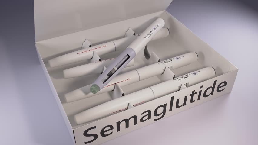 3d illustrated video of a packaged set of semaglutide injection pens Royalty-Free Stock Footage #3498148299