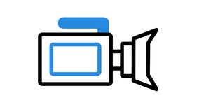 Animation of camera Icon suitable for content creator, presentation