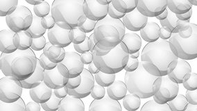 Abstract white background with floating soap bubbles. Animated illustration in seamless looping - Powered by Shutterstock - Get 15% off with code: PIKWIZARD15