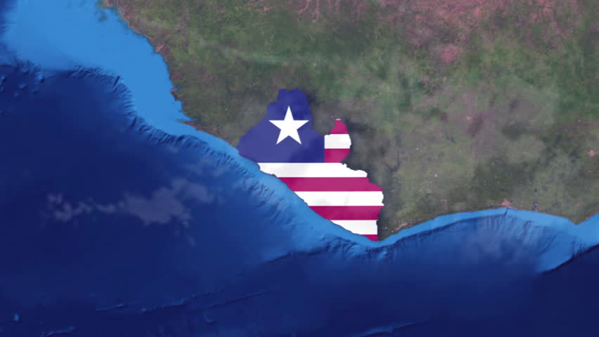 Liberia: 4K Zoom on Earth with Country Flag Animation in 3D, Showcasing Liberia's Stunning Coastline