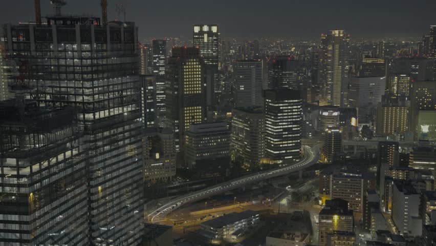 Japan Osaka cityscape  (4K Rec.2020 ST2084 1000 nits 60FPS 8K-SSAA)