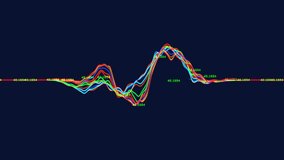 Animation of financial data processing over digital city model on black background. Global finances, architecture and digital interface concept digitally generated video. - Powered by Shutterstock - Get 15% off with code: PIKWIZARD15