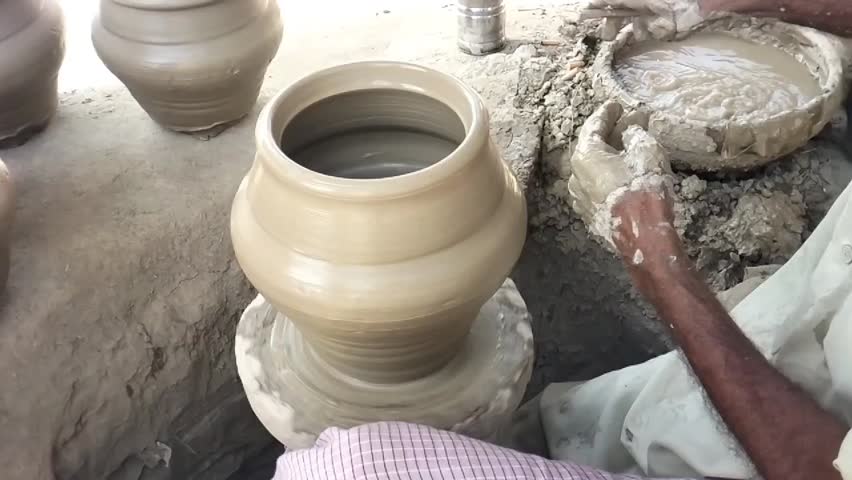 Slow Motion Footage a Potter