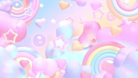 Looped cartoon rainbow sky animation. - Powered by Shutterstock - Get 15% off with code: PIKWIZARD15