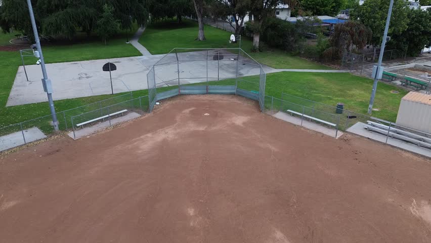 Softball Field at Public Park in Southern California