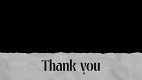 Thank you page paper alpha channel - Powered by Shutterstock - Get 15% off with code: PIKWIZARD15