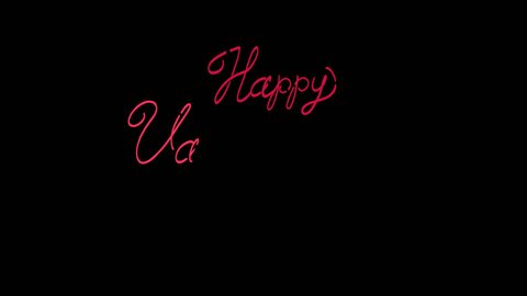 Happy Valentine's Day, ?nimated handwritten text. Motion graphics on a transparent background. Video with alpha channel.
