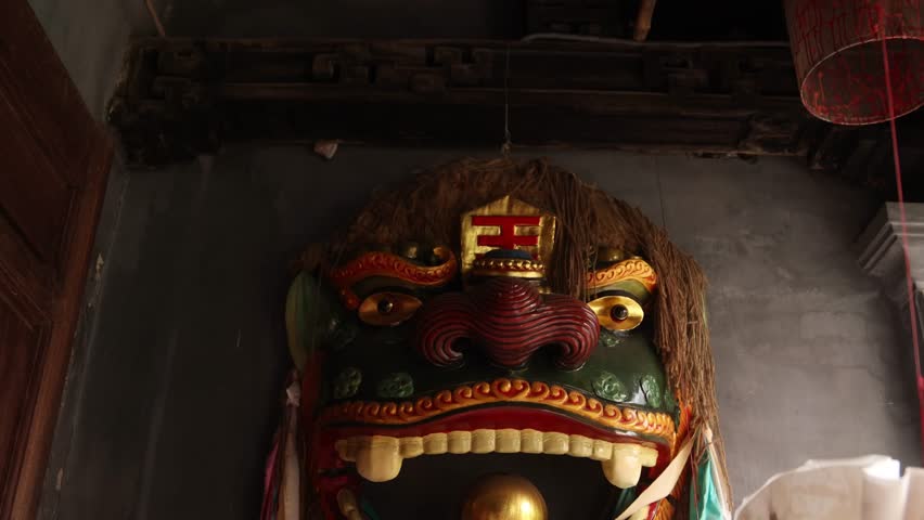 statue of a god in a shrine in Hanoi the capital city of Vietnam in Southeast Asia