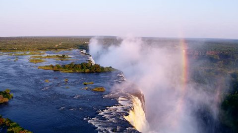 Spectacular aerial view of the Victoria Falls