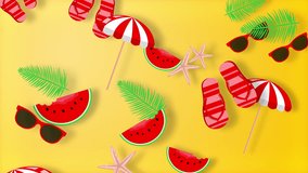 Animated Summer Creative Background Design Holiday Summer Elements Fresh and Cool Pattern as Template Modern Animation for New Season Sale. - Powered by Shutterstock - Get 15% off with code: PIKWIZARD15