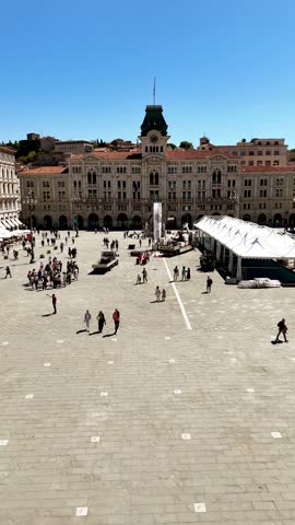 The main square of Trieste Italy Piazza Unita d