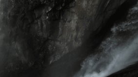 Dark Moody 4K Footage of a Waterfall and a Stream in Misty and Rocky Terrain with a lot of fog and humidity.

The footage has a Viking-like wipe in it, there is something mysterious and raw in it.