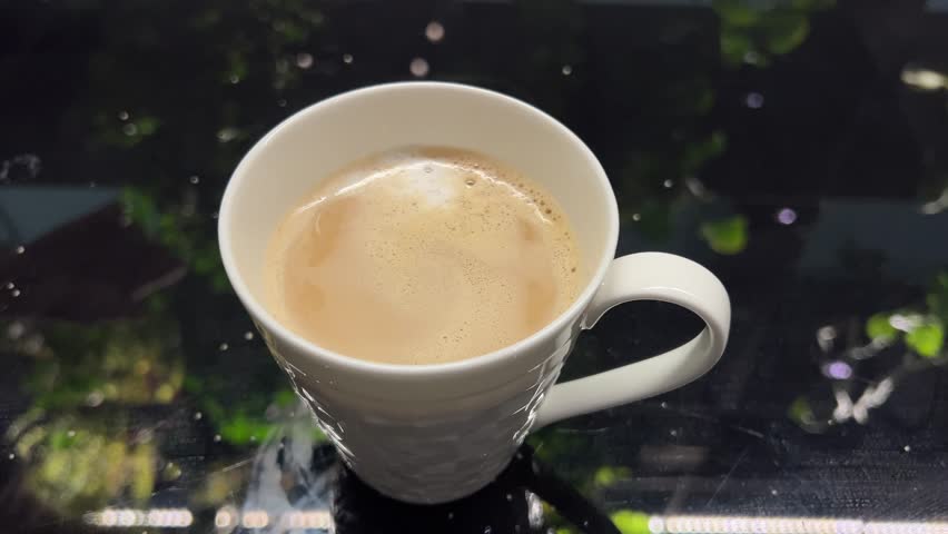 A hand pours sugar into a coffee cup. A teaspoon of sugar that dips gently into a cup of Italian coffee. coffee break. unhealthy food. Royalty-Free Stock Footage #3499827103