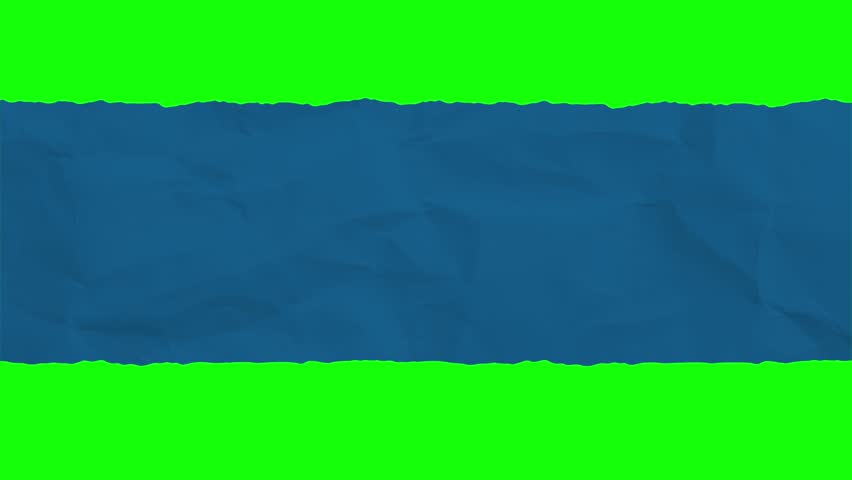 Paper title in blue color green screen