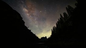 Time lapse Milky way galaxy stars,Star Time Lapse, Milky Way Galaxy Moving Across the Night Sky,Dark sky in beautiful starry night time, Milky Way Galaxy. 4K High quality.Amazing night sky 25fps - Powered by Shutterstock - Get 15% off with code: PIKWIZARD15