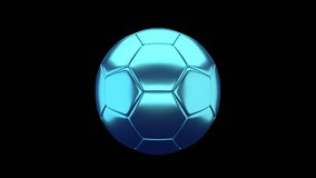 Looping metallic Soccer Ball on a transparent alpha channel for easy drag and drop! - Powered by Shutterstock - Get 15% off with code: PIKWIZARD15