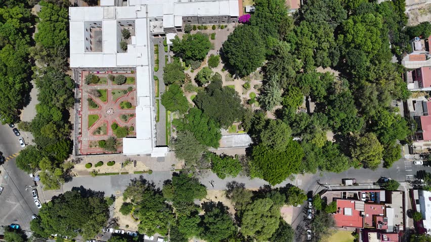 National Museum of Interventions situated in the southern part of Mexico City. Royalty-Free Stock Footage #3500545395