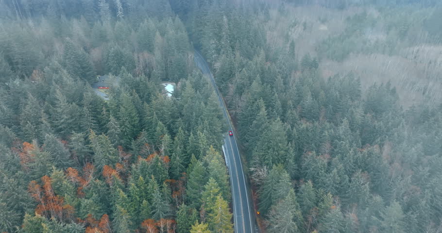 American national park Mount Rainer aerial view. Mountain landscapes drone shot.
