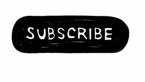 Cursor clicking on a subscribe button drawn and written in a sketchy grunge style against white background. looped animation for online website or social media channel. Interactive element for design. - Powered by Shutterstock - Get 15% off with code: PIKWIZARD15