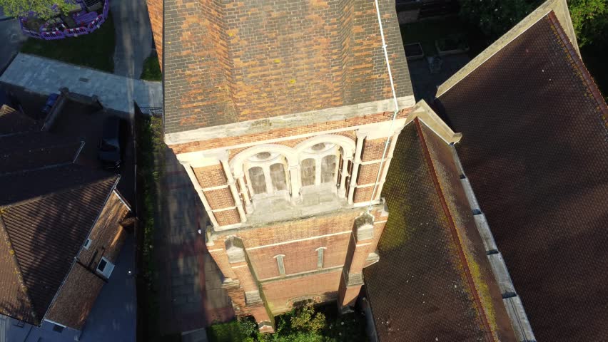 Close up church tower London
