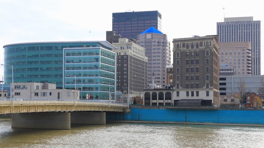 Timelapse of the Dayton, Ohio skyline 4K