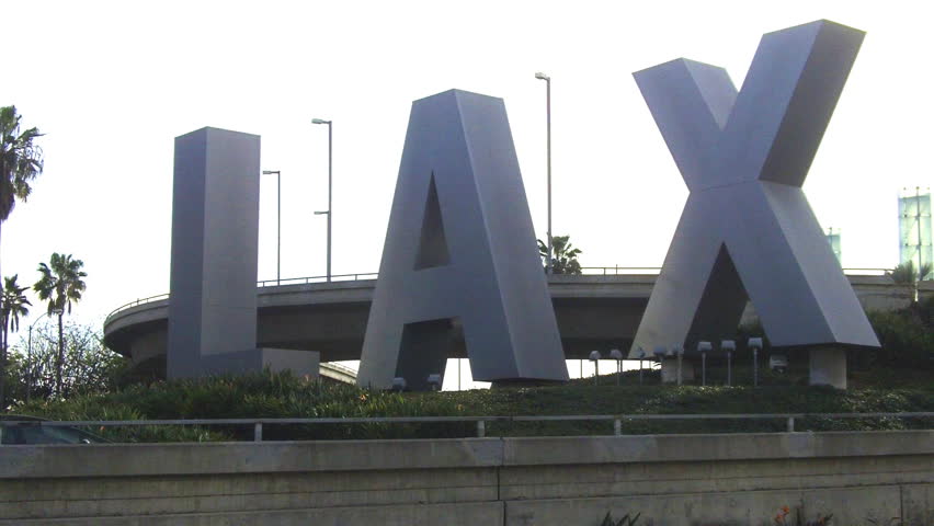 LOS ANGELES, CA - February 23, 2013: The iconic LAX sculpture symbol at the
