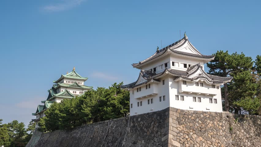 Nagoya Aichi Japan time lapse at Nagoya Castle