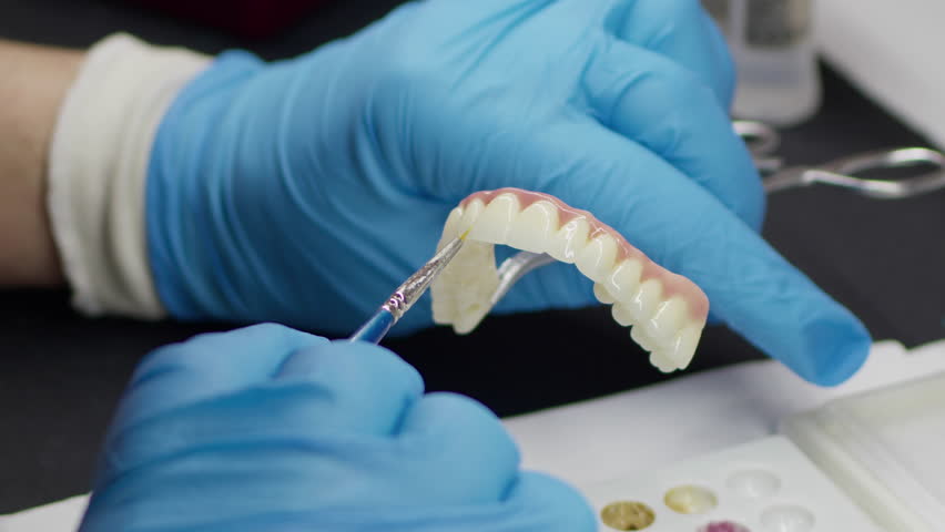 Zirconium porcelain and implant studies in the Dental Teeth Laboratory