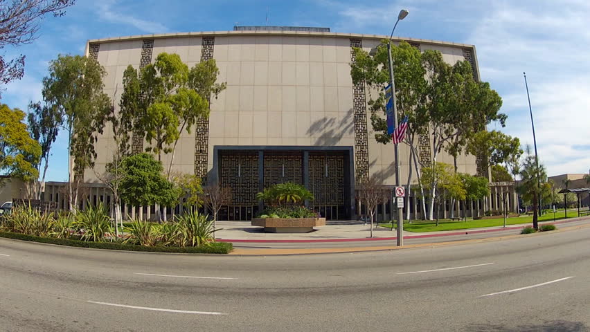 NORWALK, CA - February 23, 2013: Front of the Los Angeles County Courthouse