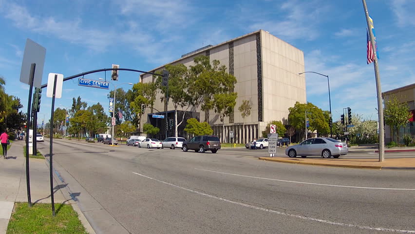NORWALK, CA - February 23, 2013: Side angle Los Angeles County Courthouse circa