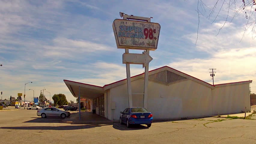 NORWALK, CA - February 23, 2013: An iconic discount store with paint peeling