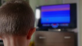 boy playing on the computer video game