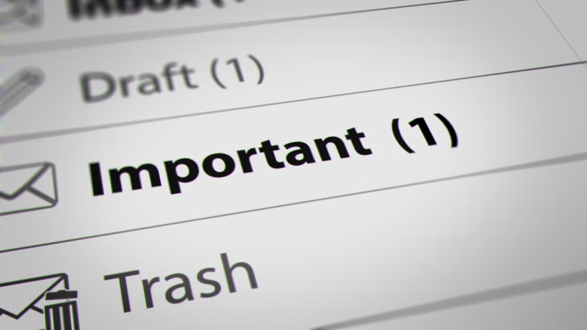 Animate Number of Important Mail Increases. Fictitious Data Created Exclusively for This Concept Footage
