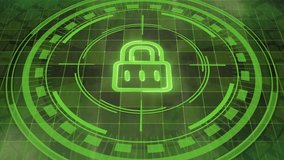 Animated of padlock icon over server room. Security icon. Global digital interface technology and networking concept	
 - Powered by Shutterstock - Get 15% off with code: PIKWIZARD15