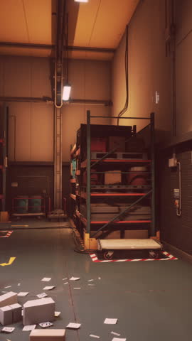 Interior of a warehouse storage of retail shop