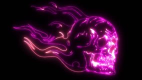 neon animation of Skull fire - Powered by Shutterstock - Get 15% off with code: PIKWIZARD15