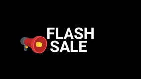 Flash sale black background stock video.