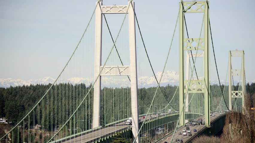 Tacoma Narrows Bridge Historic Architecture in Washington State