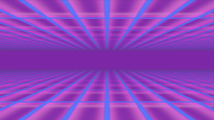 purple pink neon vaporwave retro perspective grid retro background, endless loop 3d animation