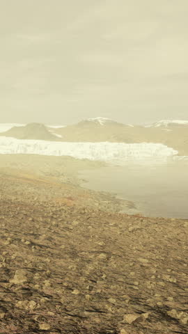 summer cloudy view to the big Glacier