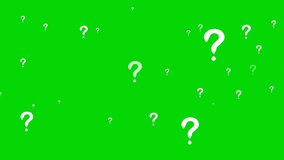Question mark particle bounce appear slow float sideway and faded on the green screen - Powered by Shutterstock - Get 15% off with code: PIKWIZARD15