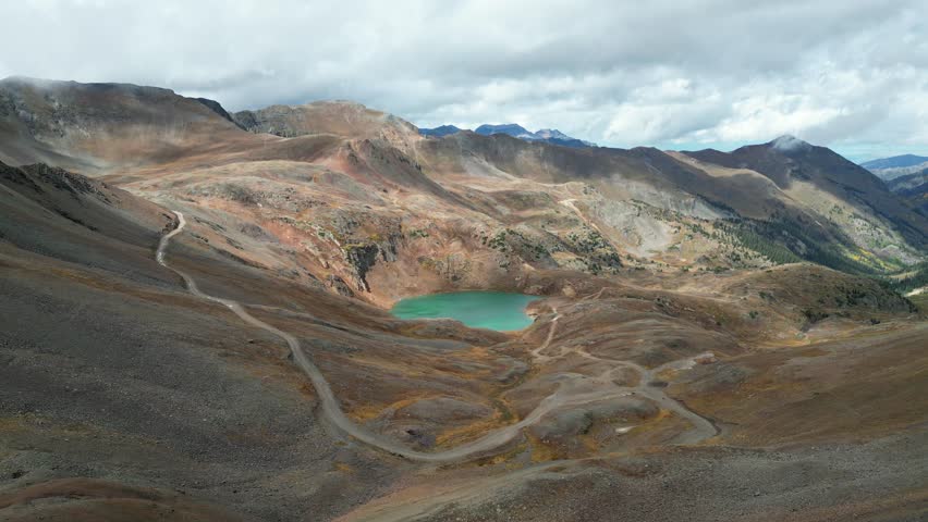 Mountain Peak Overlooking Lake, Silverton Colorado