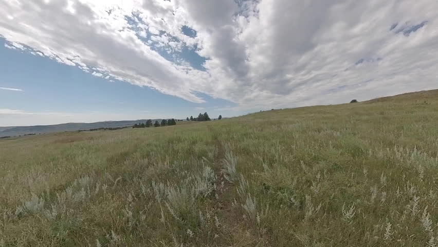 Hiking Across Prairie in Wind Cave National Park