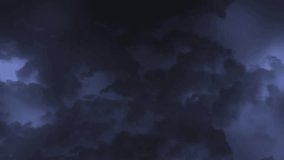 Animation of storm clouds over lightning. Global technology and digital interface concept digitally generated video. - Powered by Shutterstock - Get 15% off with code: PIKWIZARD15