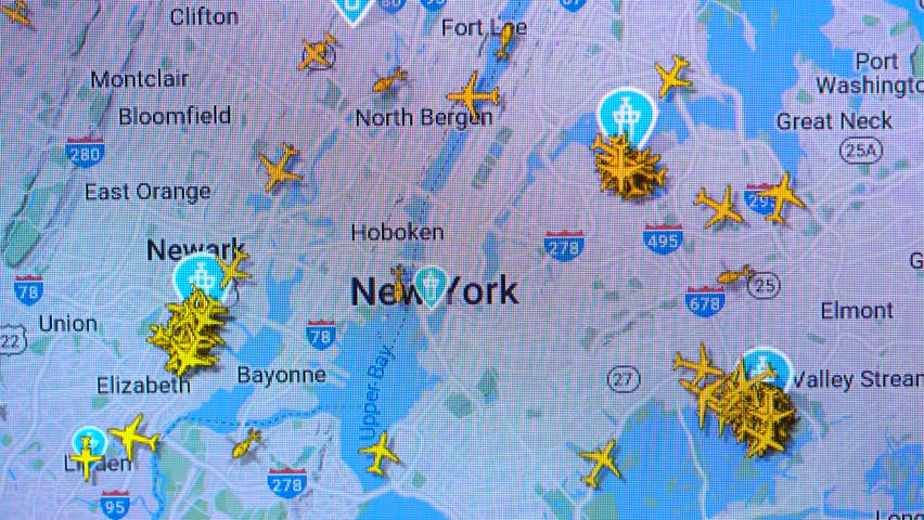 The arrival of the planes. Transport, traffic, speed, arrival, departure, airplane, flying machine. Movement scheme